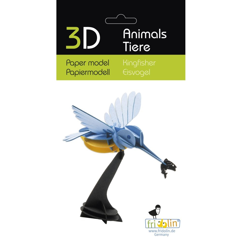 Maqueta Carton 3D Martin Pescador Fridolin Maquetas