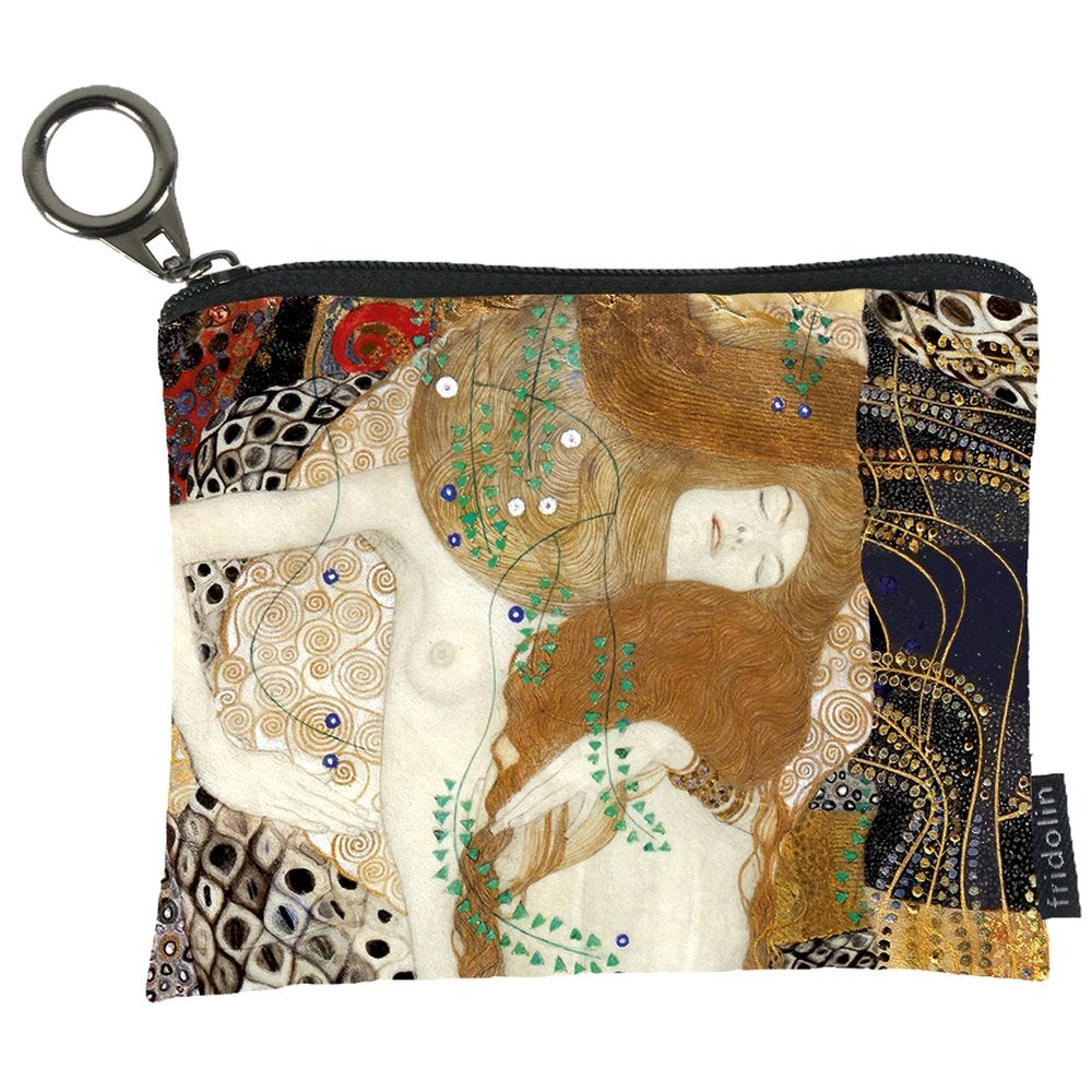 MINI MONEDERO CON CREMALLERA KLIMT SERPIENTES DE AGUA | FRIDOLIN ARTE | 1 UNIDAD | 4031172192466