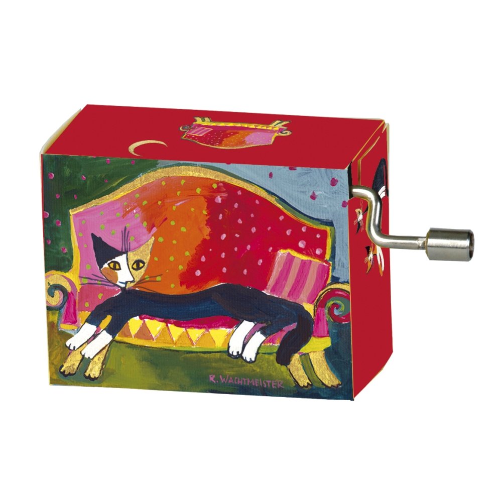 Caja de Música Musica Nocturna Mozart Gato en el Sof Fridolin Arte