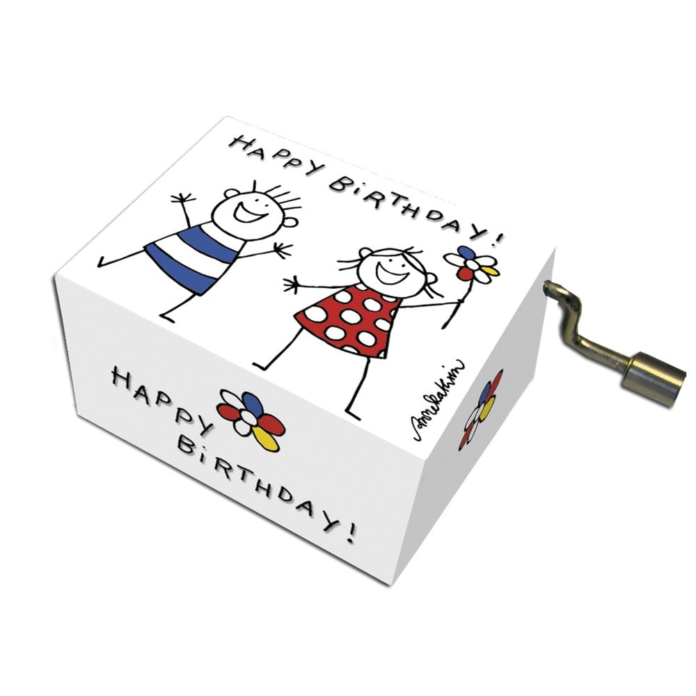 Caja de Música Feliz Cumpleaños Niño y Niña Fridolin Arte