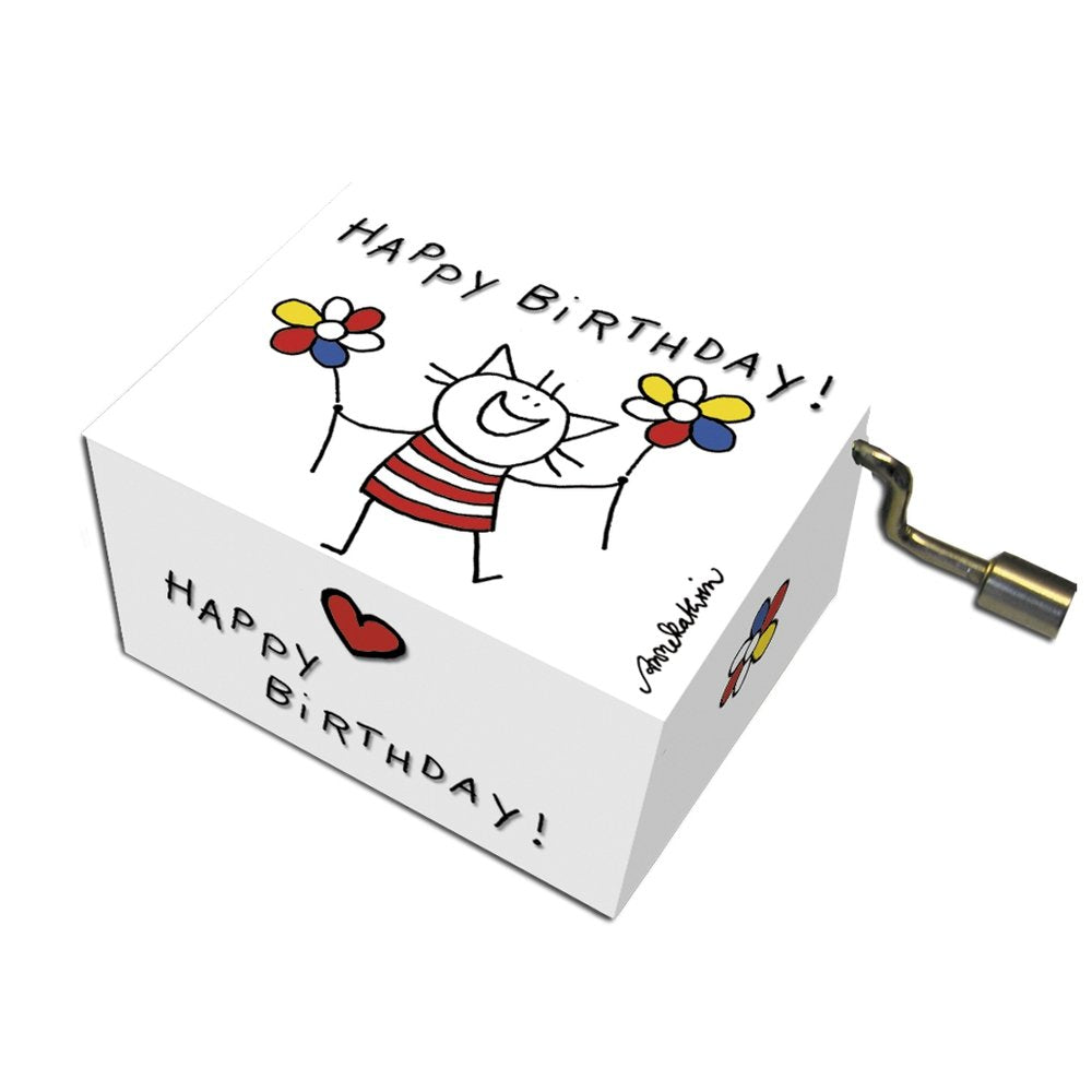 Caja de Música Feliz Cumpleaños Gato Fridolin Arte Imagen principal del producto