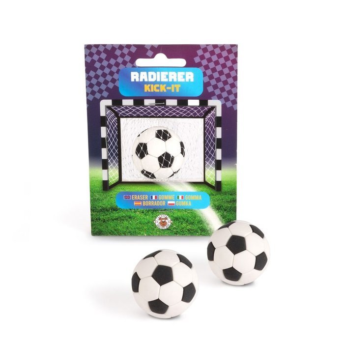EXPOSITOR 12 GOMA DE BORRAR FUTBOL KICK-IT | 12 UNIDADES | (TRENDHAUS)
