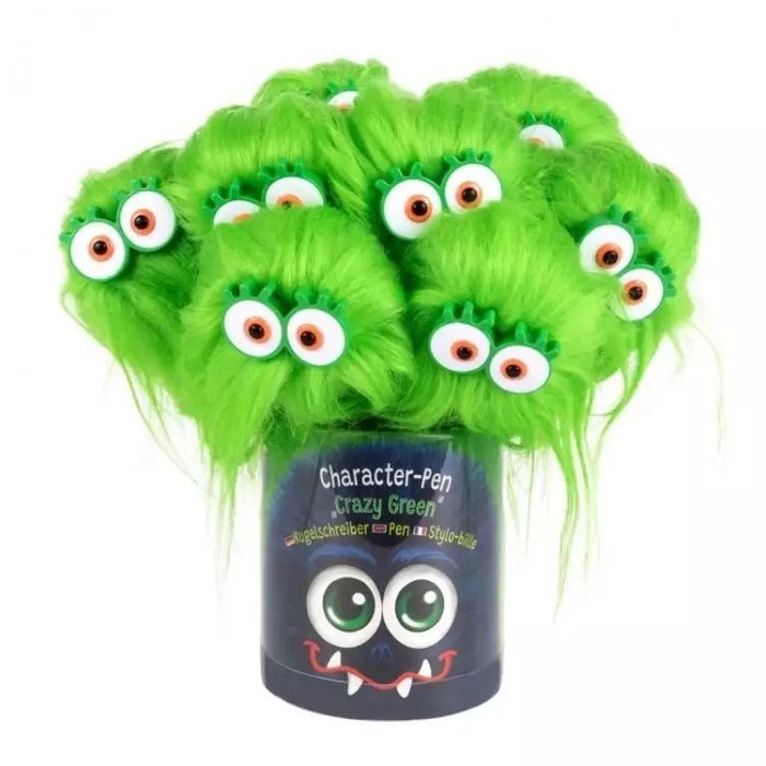 Expositor 12 Bolígrafos Monsterio Peludo Crazy Green TRENDHAUS Imagen principal del producto