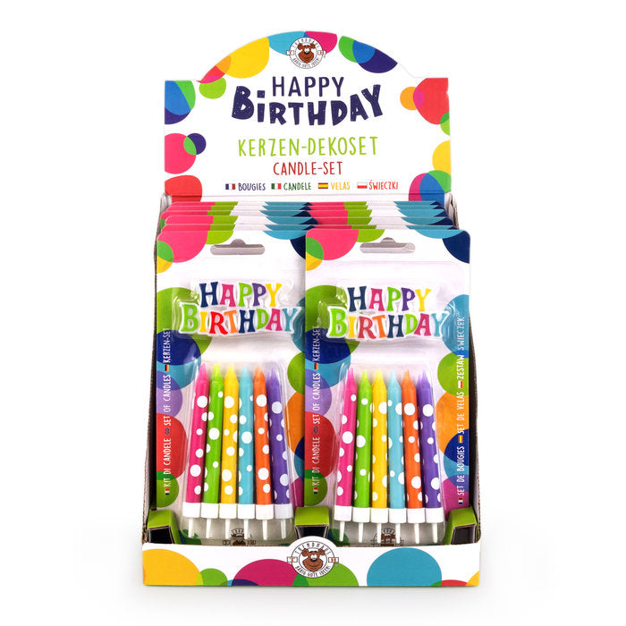 VELA CUMPLEAÑOS ARCOIRIS 13U HAPPY BIRTHDAY | TRENDHAUS | ENVASE 12 UDS. UNIDAD | 4032722055170