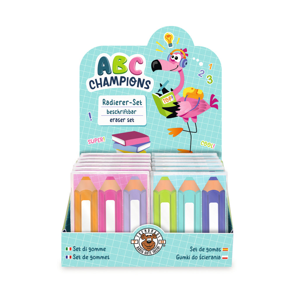 Lapices Borradores ABC5 Set de 3 TRENDHAUS Modelos Surtidos Imagen principal del producto