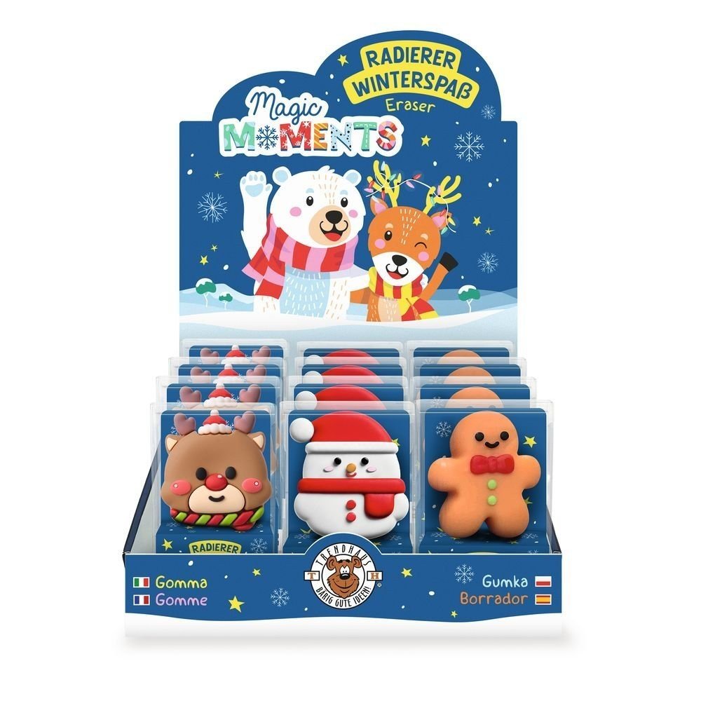 Expositor 12 Gomas de Borrar Muñecos Navidad TRENDHAUS Imagen principal del producto