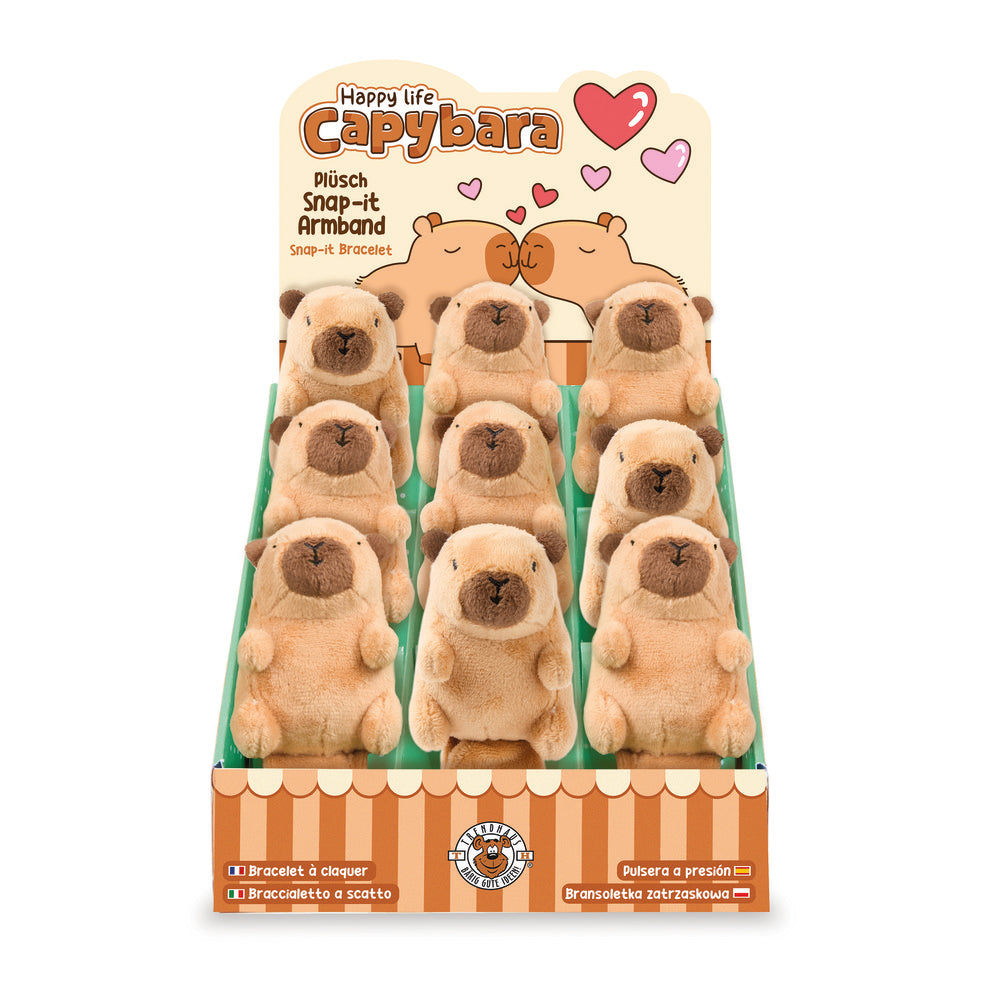 Expositor 9 Pulsera de Peluche Capibara HL TRENDHAUS