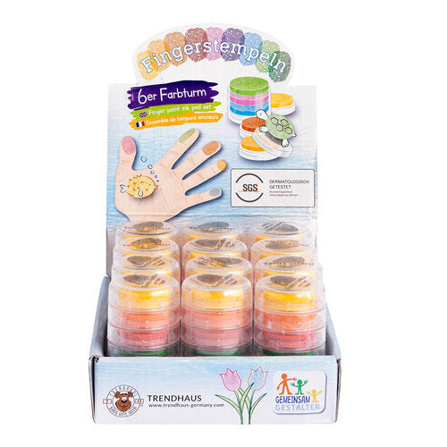 Set Tampon de Tinta para Dedos 6 Colores Trendhaus
