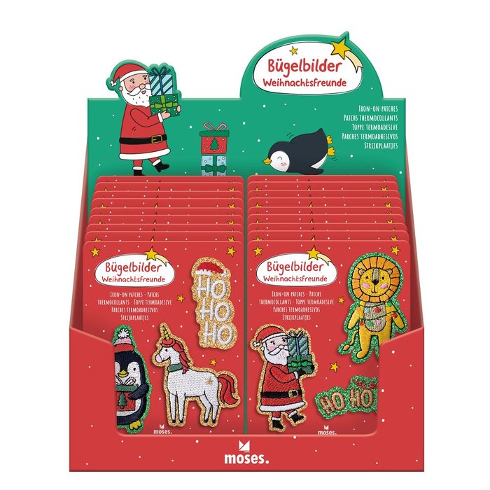 EXPOSITOR 18 PARCHES TERMOADHESIVOS INFANTILES NAVIDAD | MOSES | ENVASE 18 UDS. UNIDAD | 4033477168641