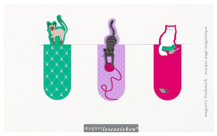MARCAPAGINAS MAGNETICO GATOS KATZEN 6 UNIDADES | 6 UNIDADES | (MOSES) Imagen principal del producto