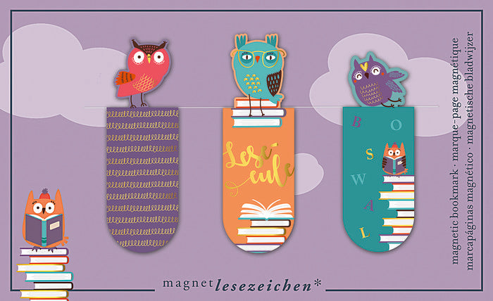 MARCAPAGINAS MAGNETICO TEMA BUHOS LECTORES 6 UNIDADES | 6 UNIDADES | (MOSES)