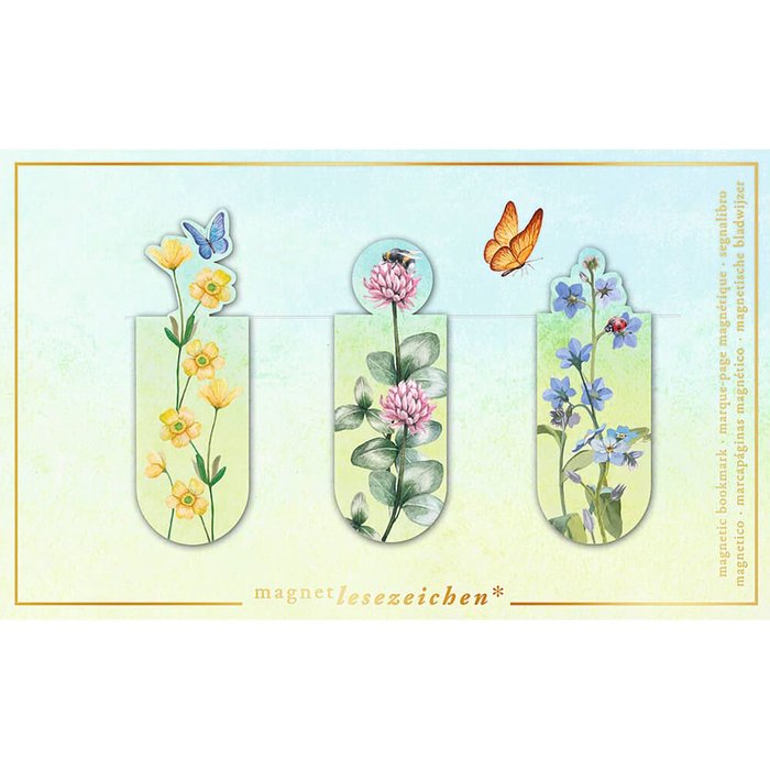 MARCAPAGINAS MAGNETICO CAMPO DE FLORES 6 UNIDADES | 6 UNIDADES | (MOSES)