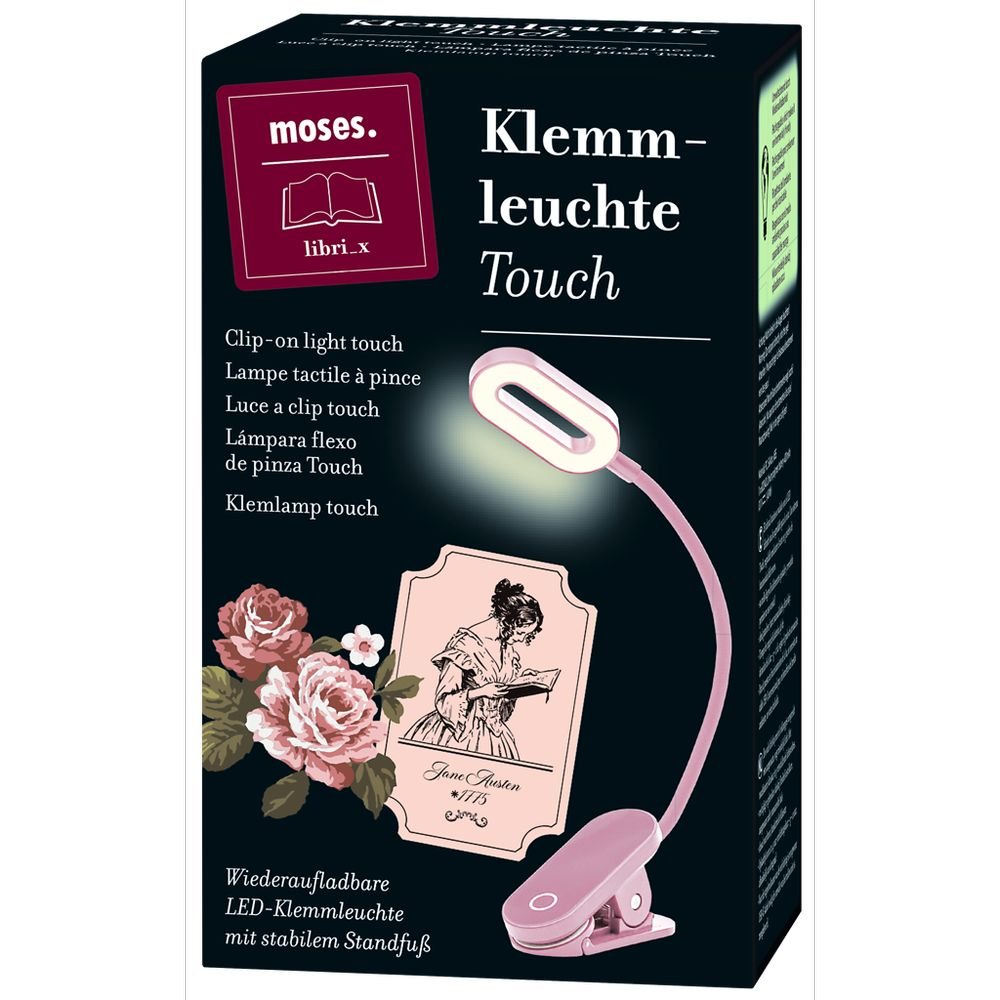 Lampara de lectura Touch Rosa Moses Recargable USB