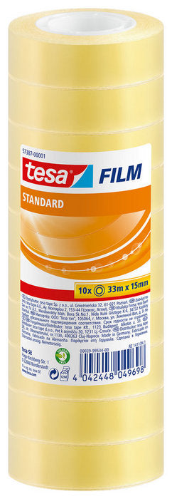 CINTA ADHESIVA 33X15 TESA TRANSPARENTE | 10 UNIDADES | (TESA TAPE, S,A,) Imagen principal del producto