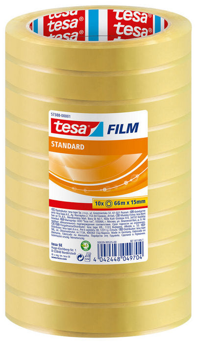 CINTA ADHESIVA 66X15 TORRE TESAFILM | 10 UNIDADES | (TESA TAPE, S,A,)