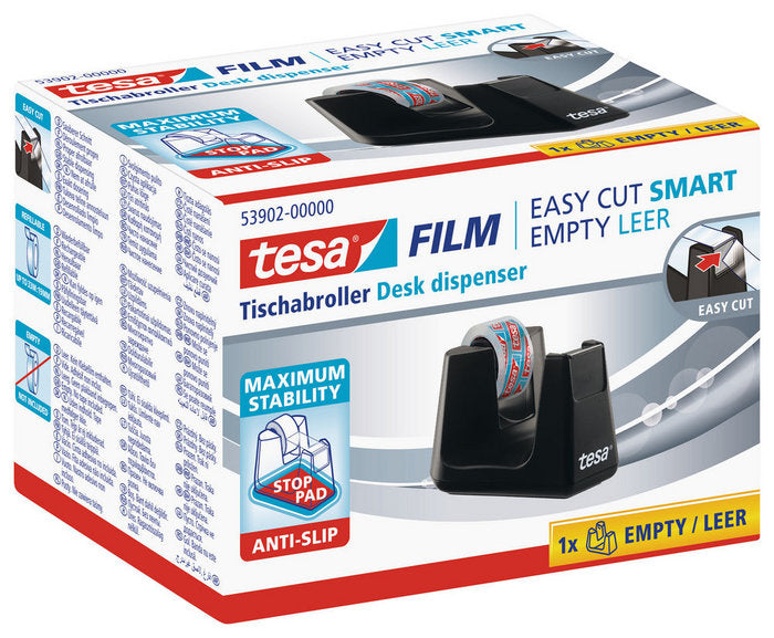 Portarrollo Tesa 33 mts Sobremesa Easy Cut Smart Negro Marca Tesa Imagen principal del producto