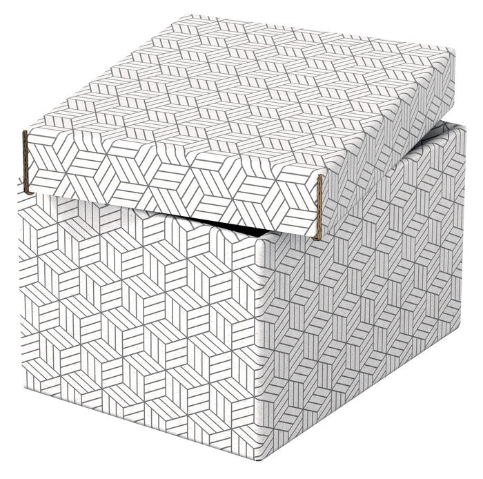 PACK 3U CAJA CARTON DECORATIVA BLANCO 255X200X150MM | LEITZ | 1 UNIDAD | 4049793072258