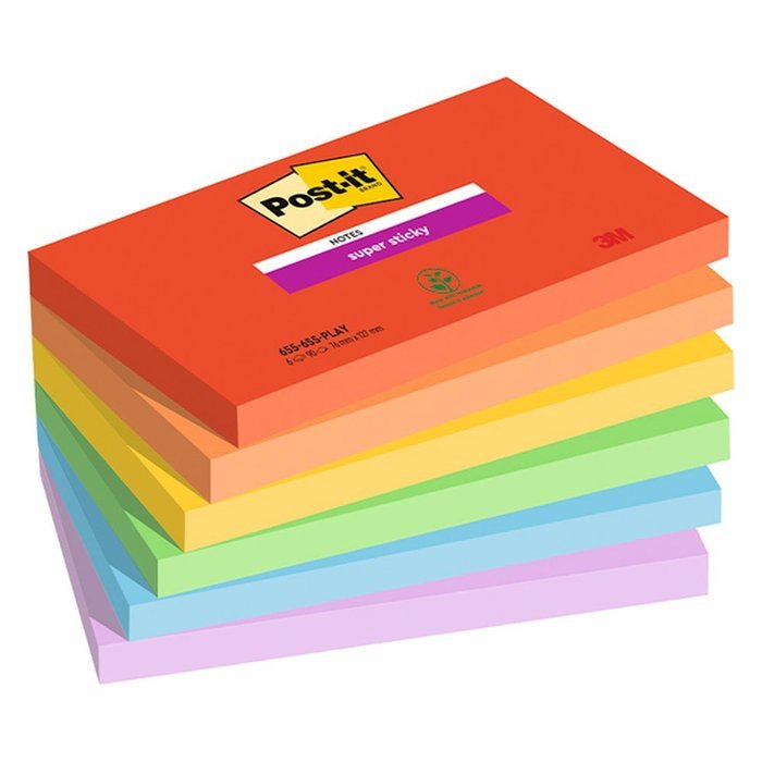 Nota Adhesiva Post-it 76x127 6x90h Playful Marca Post-it