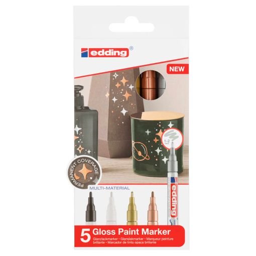 Rotulador Edding 751 Blister 5 Colores Metalizados | Edding | Pack 1 Unidades Imagen principal del producto