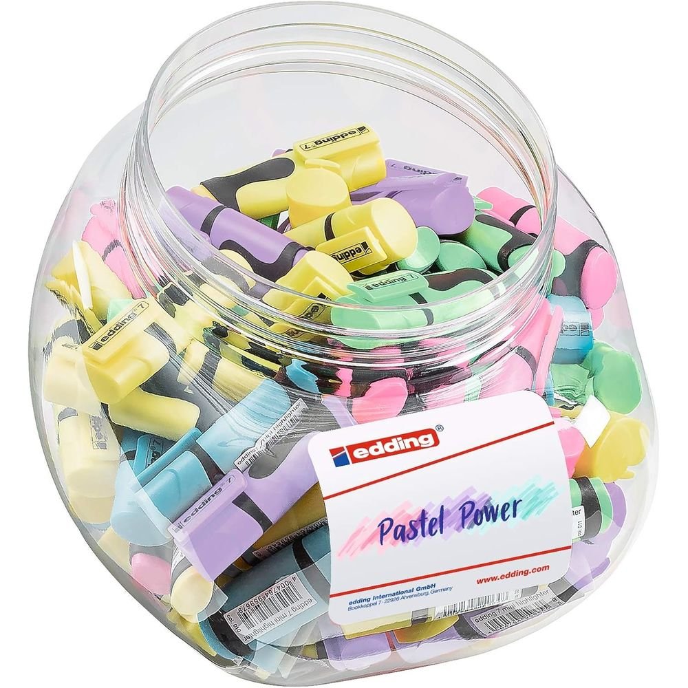 Bombonera 100 Minimarcador Edding Fluorescentes Pastel | Edding | Pack 100 Unidades Imagen principal del producto