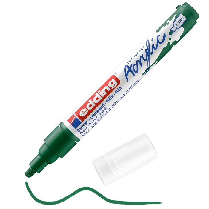 Marcador Acrílico Edding 5100 Trazo Medio Verde Musgo