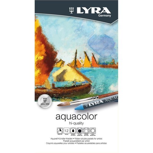 CERA LYRA AQUACOLOR 12 COLORES SURTIDOS CAJA METAL | 1 UNIDADES | (LYRA) Imagen principal del producto