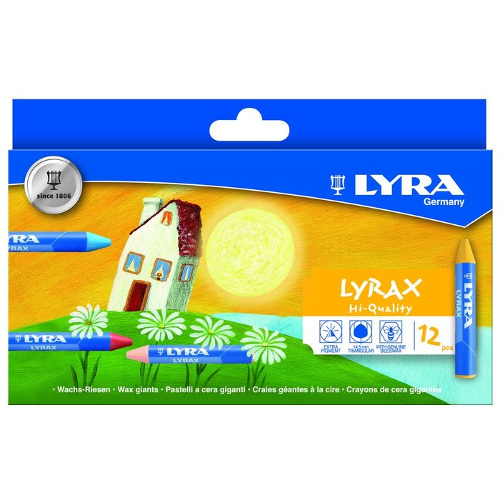 Ceras Maxi Lyra Lyrax Estuche 12 unidades