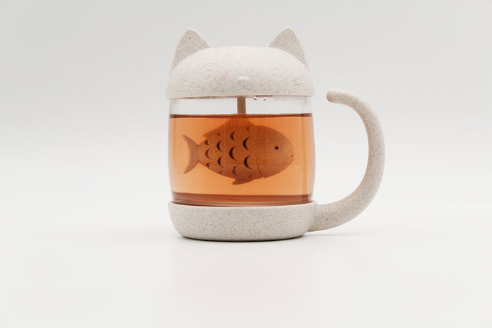 TAZA CON INFUSOR DE TE Y TAPA PECECITO | WINKEE | 1 UNIDAD | 4260348475816