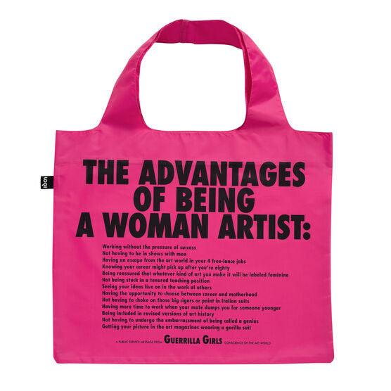 BOLSA PLEGABLE LOQI GUERRILLA GIRLS WOMAN ARTIST | LOQI Imagen principal del producto