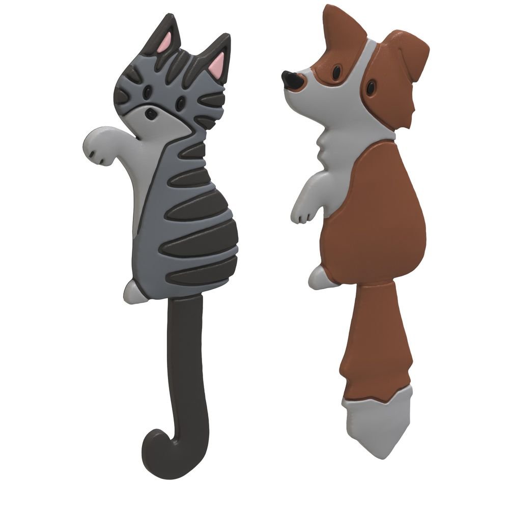 Ganchos magneticos Gato y Perro Winkee Pack 2 unidades