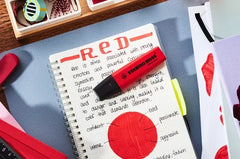 Stabilo Boss 70 Rotulador Marcador Fluorescente - Trazo entre 2 y 5mm - Recargable - Tinta con Base de Agua - Color Rojo Real - CAJA 10 UNIDADES