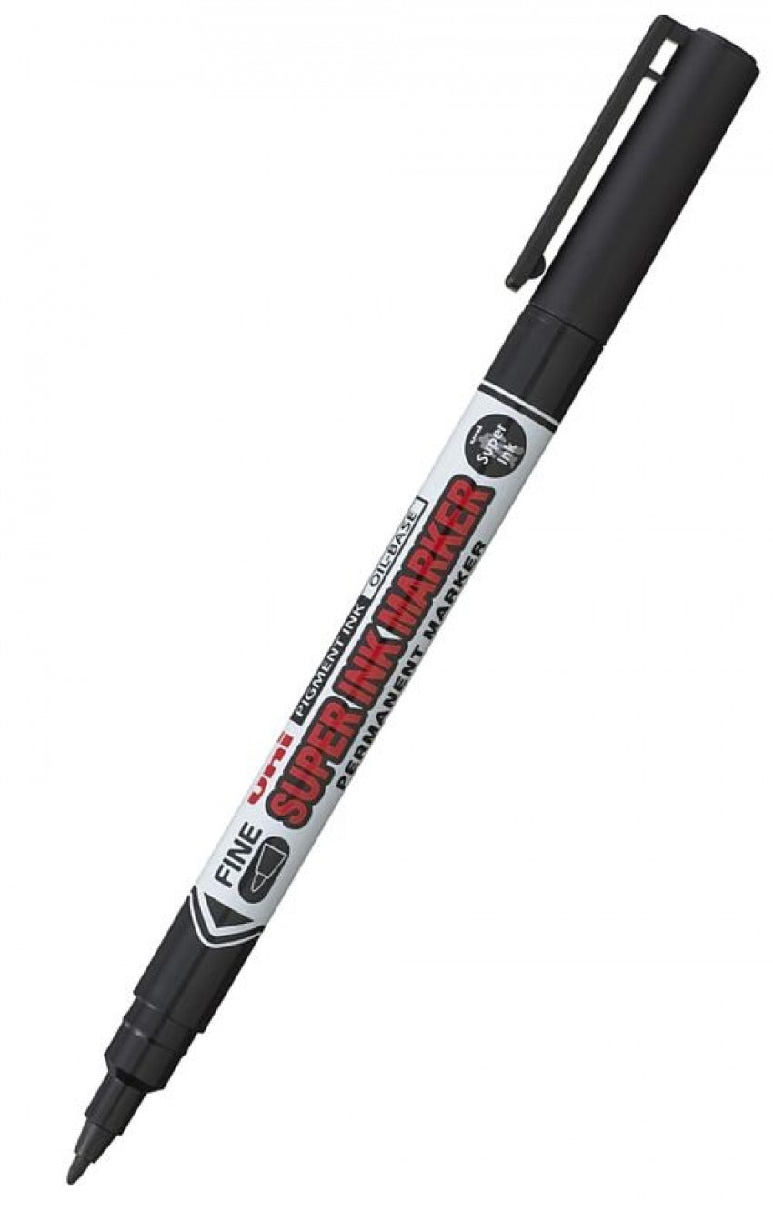 C/12 Marcador Uni Super Ink Marker Negro Rotulador Textil Imagen principal del producto