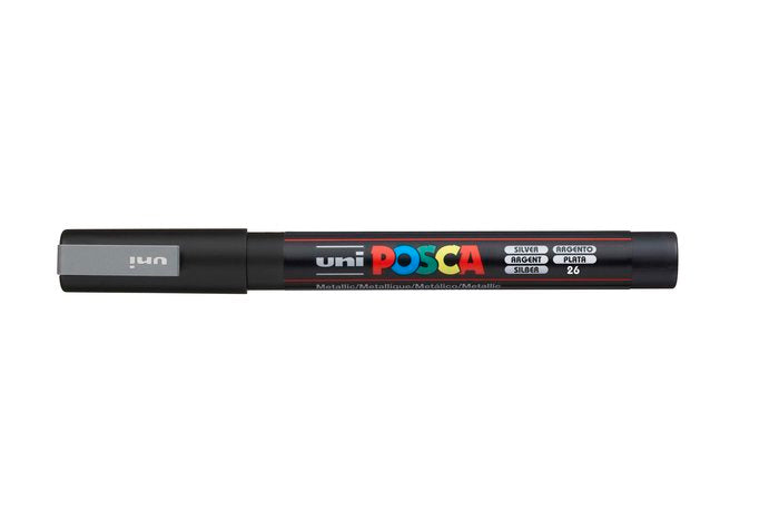 Rotulador Uni Posca Pc-3M Plata | Posca | Pack 6 Unidades Imagen principal del producto