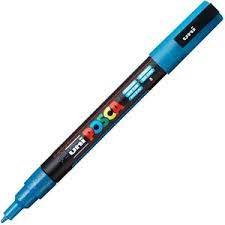 Rotulador Uni Posca Pc-3Ml Azul Claro Purpurina | Posca | Pack 6 Unidades