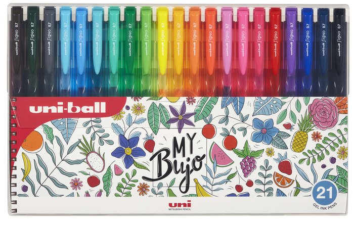 Estuche 21 Bolígrafos Uniball My Bujo 0,7 Color Surtido Marca Uni-Ball Imagen principal del producto