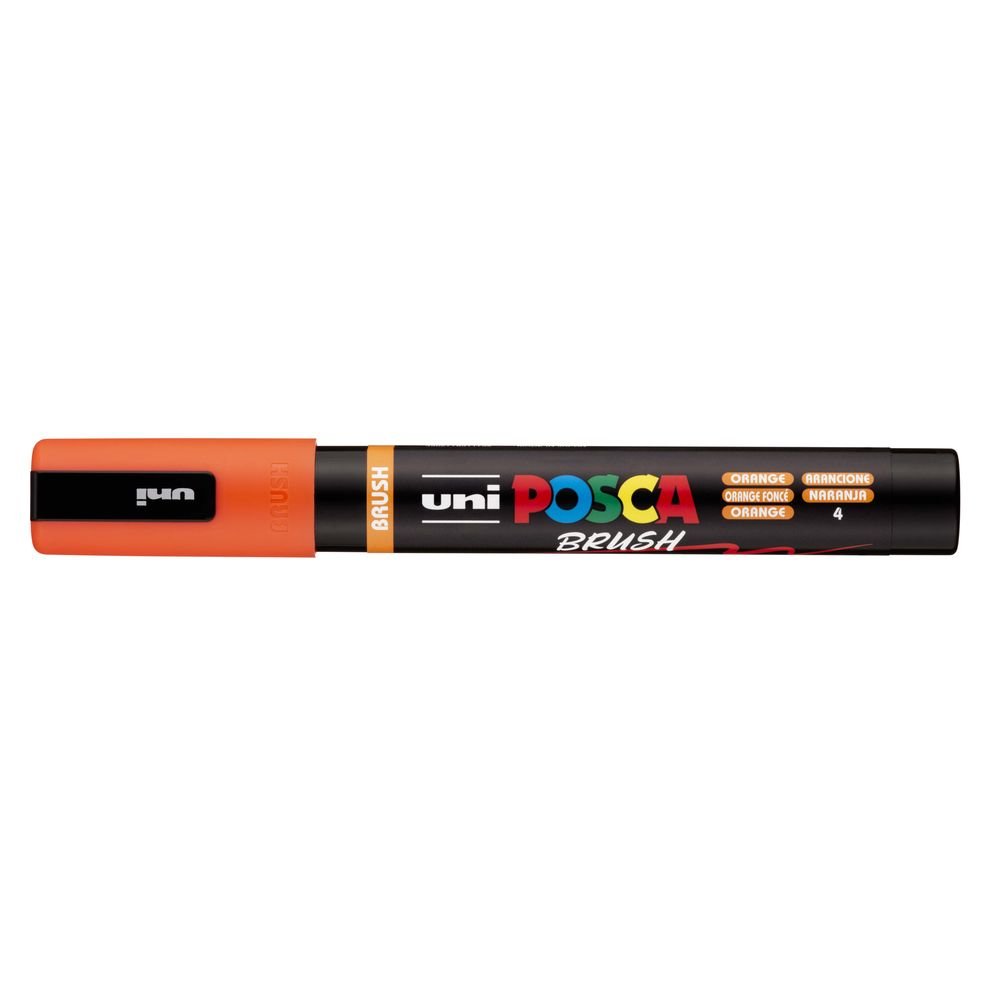 Rotulador Uni Posca Pc-5Br Brush Naranja | Posca | Pack 6 Unidades Imagen principal del producto