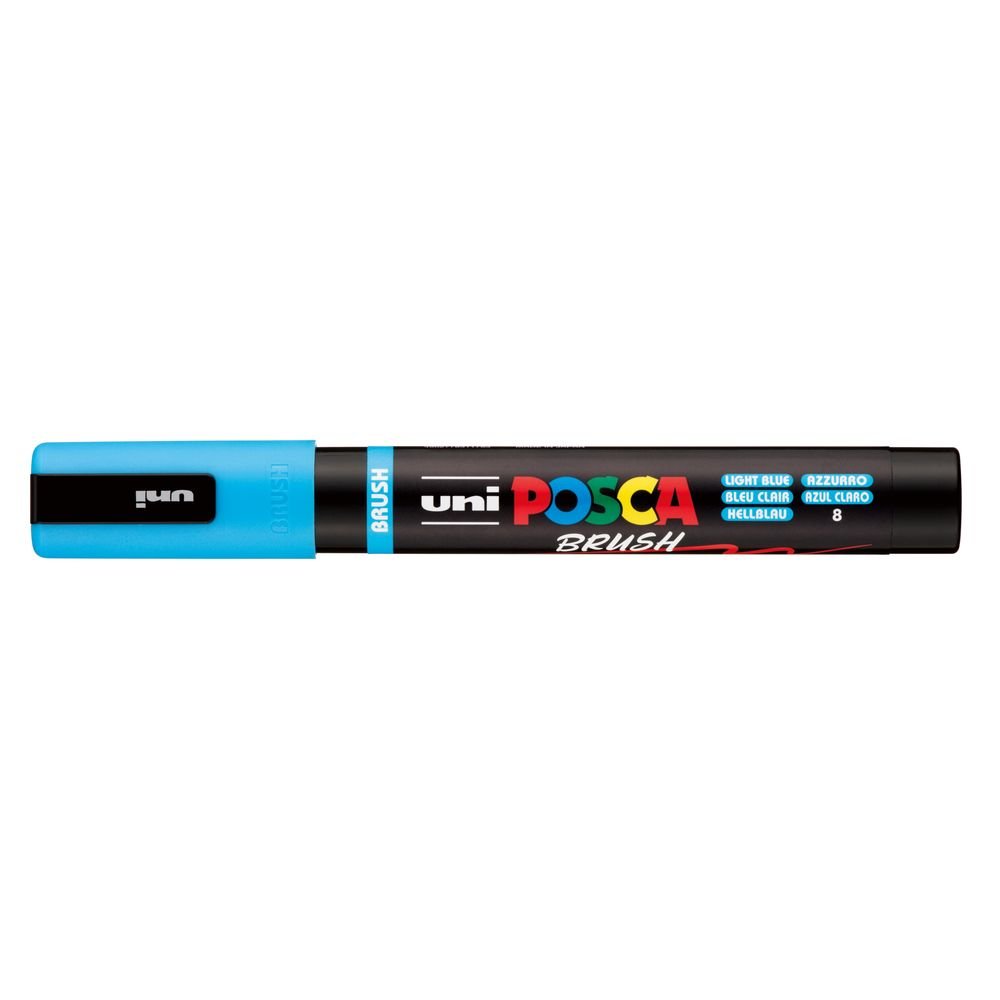Rotulador Uni Posca Pc-5br Brush Azul Claro Imagen principal del producto
