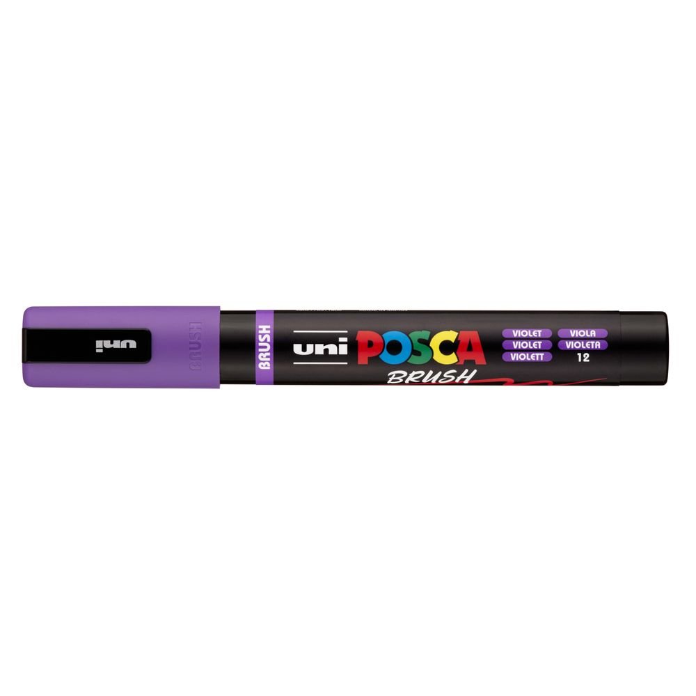 Rotulador Uni Posca Pc-5Br Brush Violeta | Posca | Pack 6 Unidades Imagen principal del producto