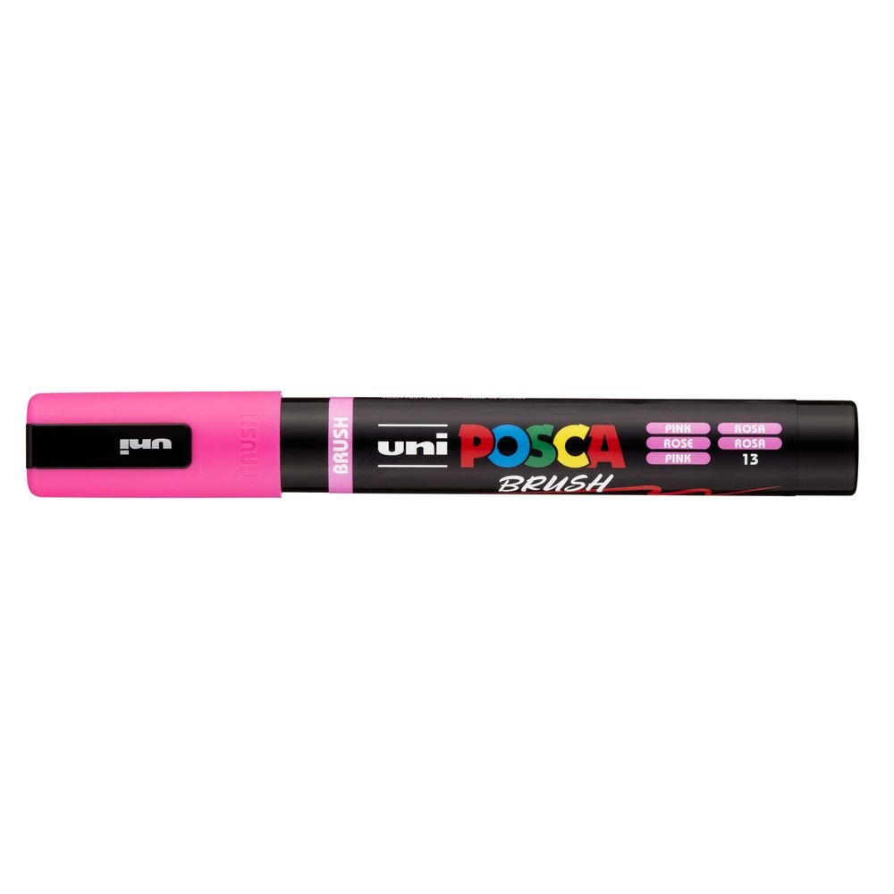 Rotulador Uni Posca Pc-5Br Brush Rosa | Posca | Pack 6 Unidades Imagen principal del producto