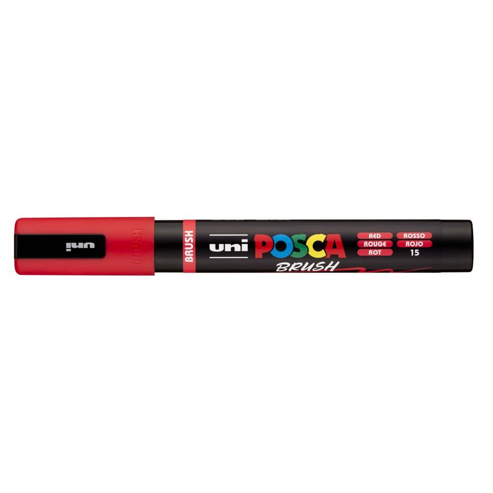 Rotulador Uni Posca Pc-5br Brush Rojo Imagen principal del producto