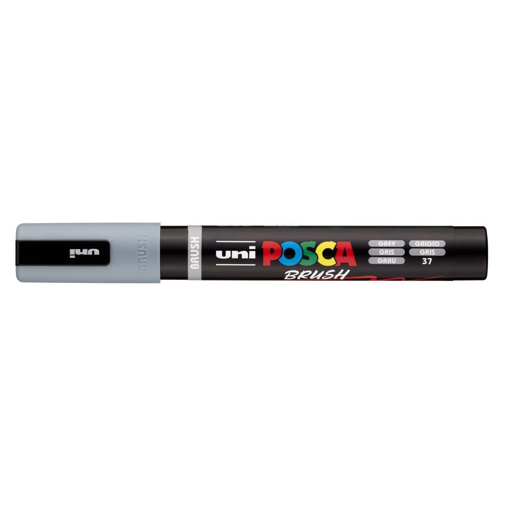 Rotulador Uni Posca Pc-5Br Brush Gris | Posca | Pack 6 Unidades Imagen principal del producto