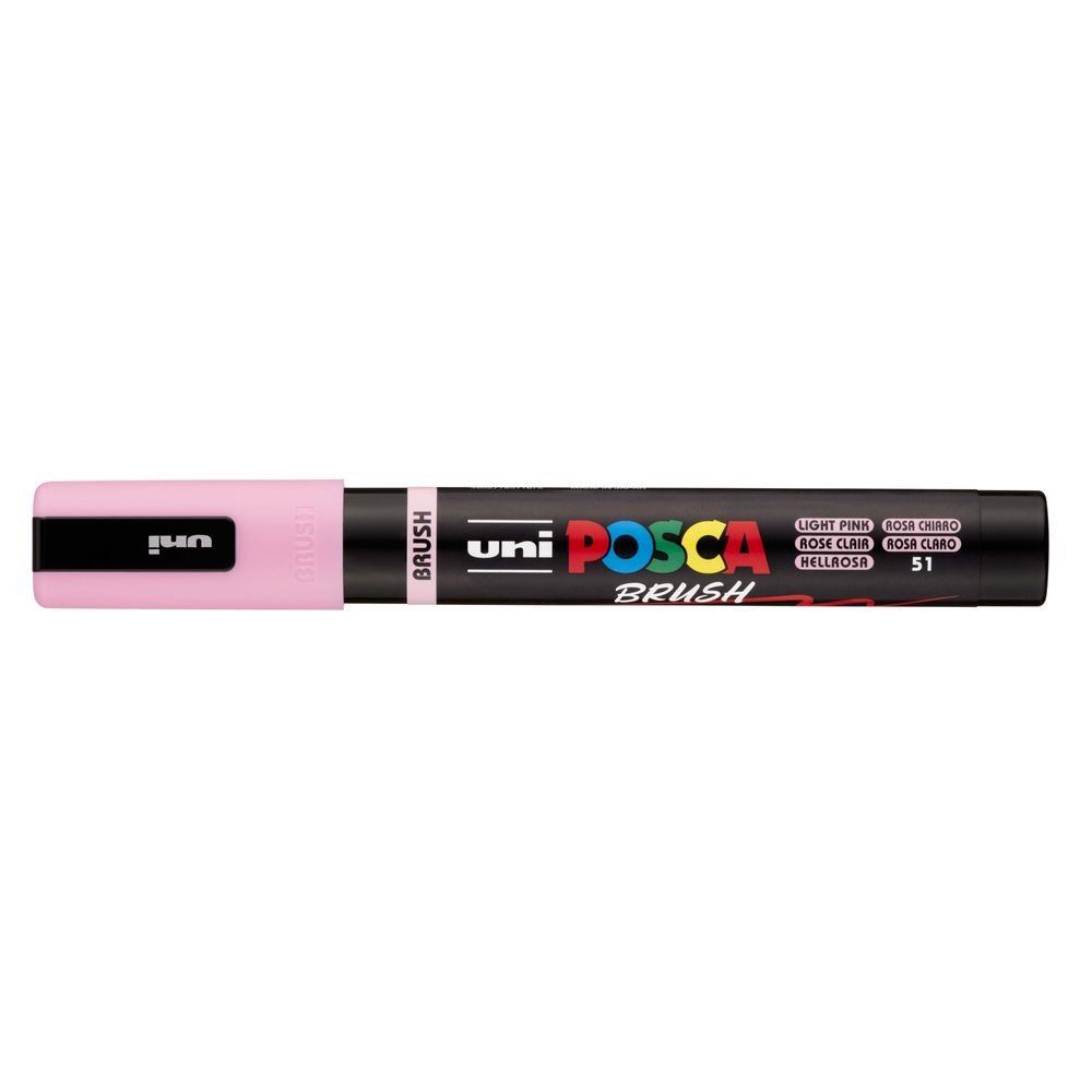 Rotulador Uni Posca Pc-5Br Brush Rosa Claro | Posca | Pack 6 Unidades Imagen principal del producto