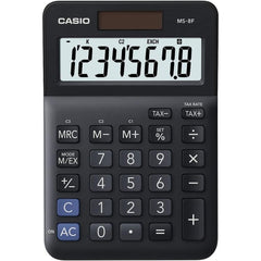 CALCULADORA CASIO SOBREMESA 8 DIGITOS MS-8F NEGRA | 1 UNIDADES | (CASIO)