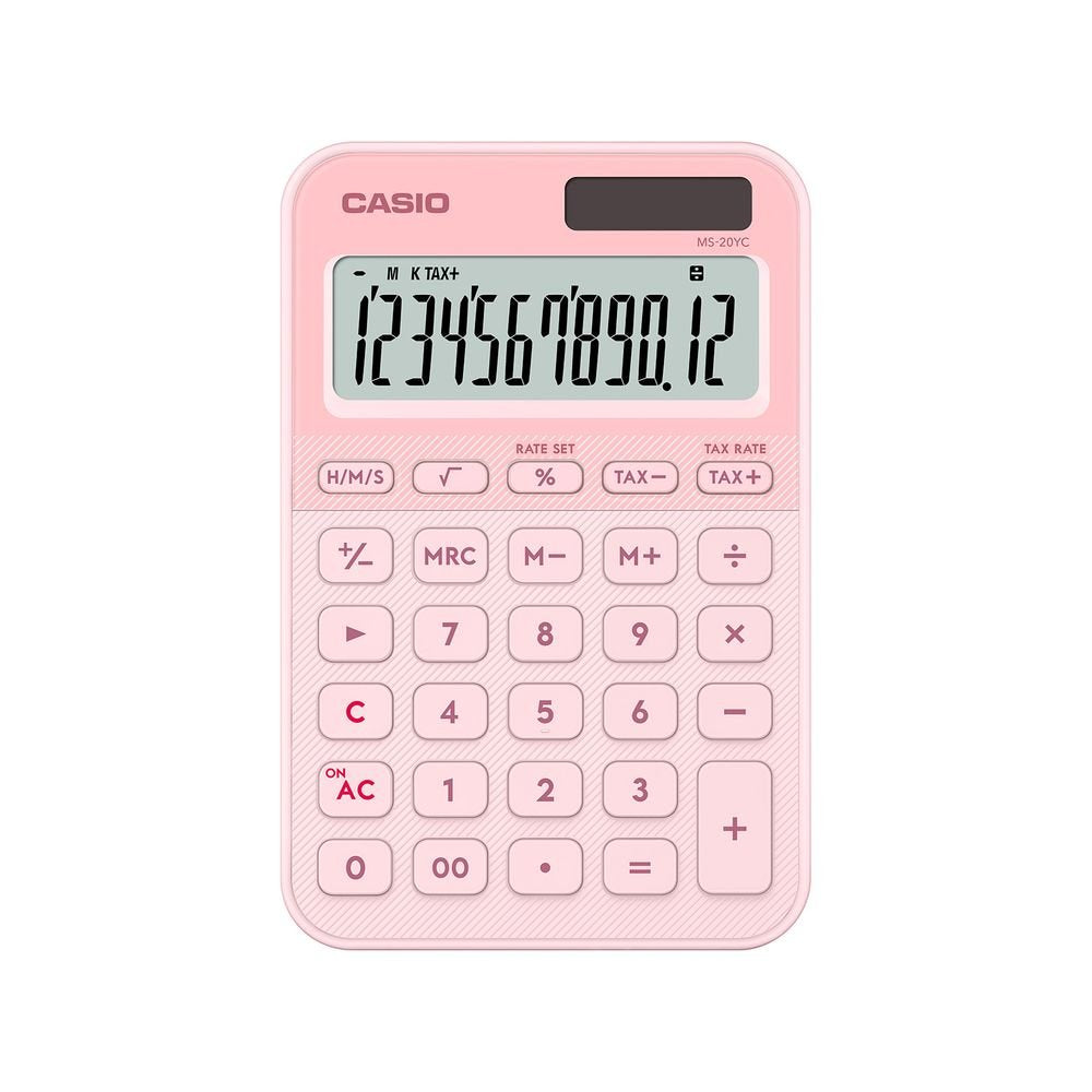 Calculadora sobremesa 12 dígitos Rosa claro Casio