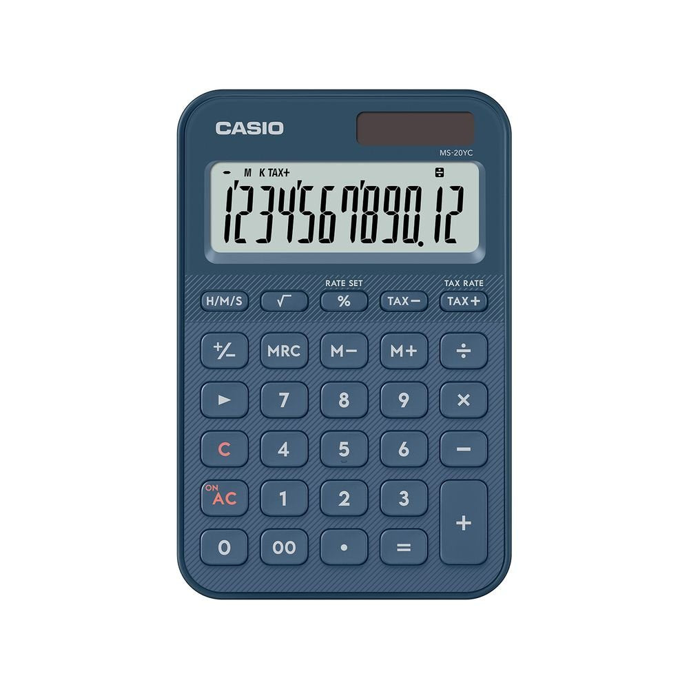 Calculadora sobremesa 12 dígitos azul marino Casio Ms-20yc