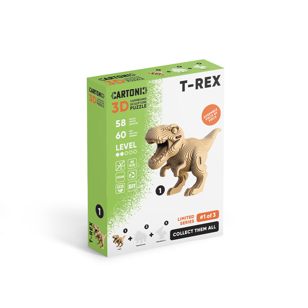 Maqueta Cartón T-Rex CARTONIC para manualidades y juegos Imagen principal del producto
