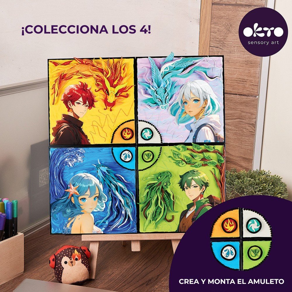 Set DIY pintura 3D Fuego Manga - OKYO