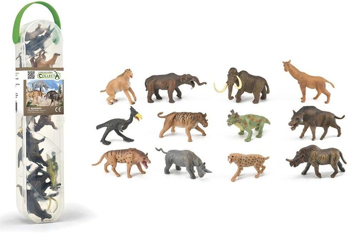 Box Mini Figuras Mamíferos Prehistóricos DEQUBE