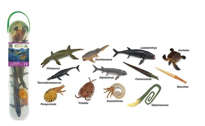 Box Figuras Mini Prehistóricos Marinos DEQUBE