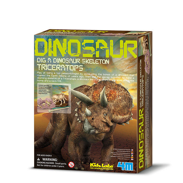 Juego 4M Kidz Labs Dig a Triceratops Skeleton Marca 4M